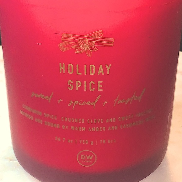DW HOME CANDLE HOLIDAY SPICE SWEET SPICED TOASTED NEW 26.7 oz 2 WICK - Picture 3 of 5